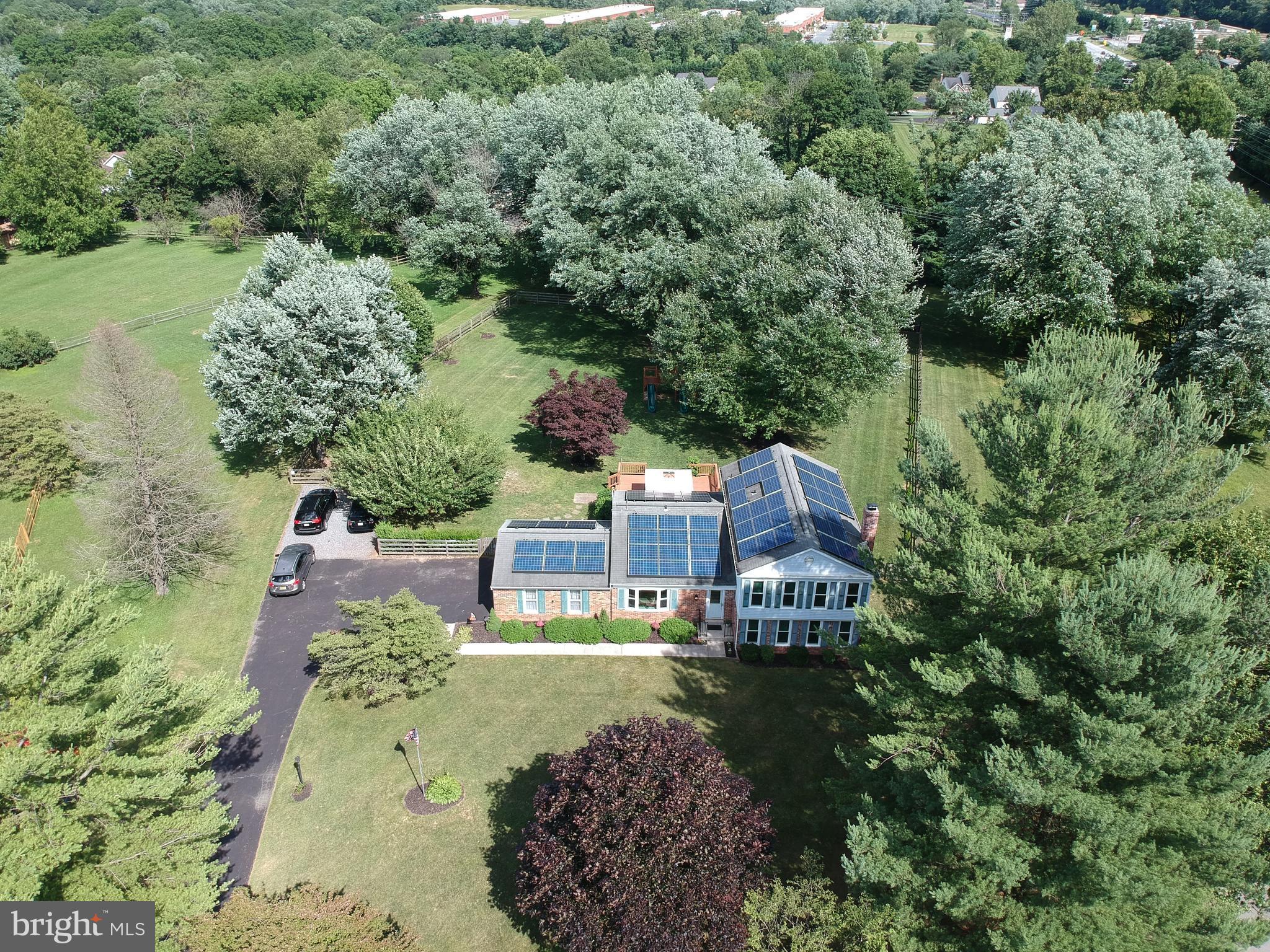 Arial view of the property from the Front Yard