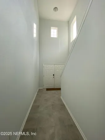 a view of hallway with window