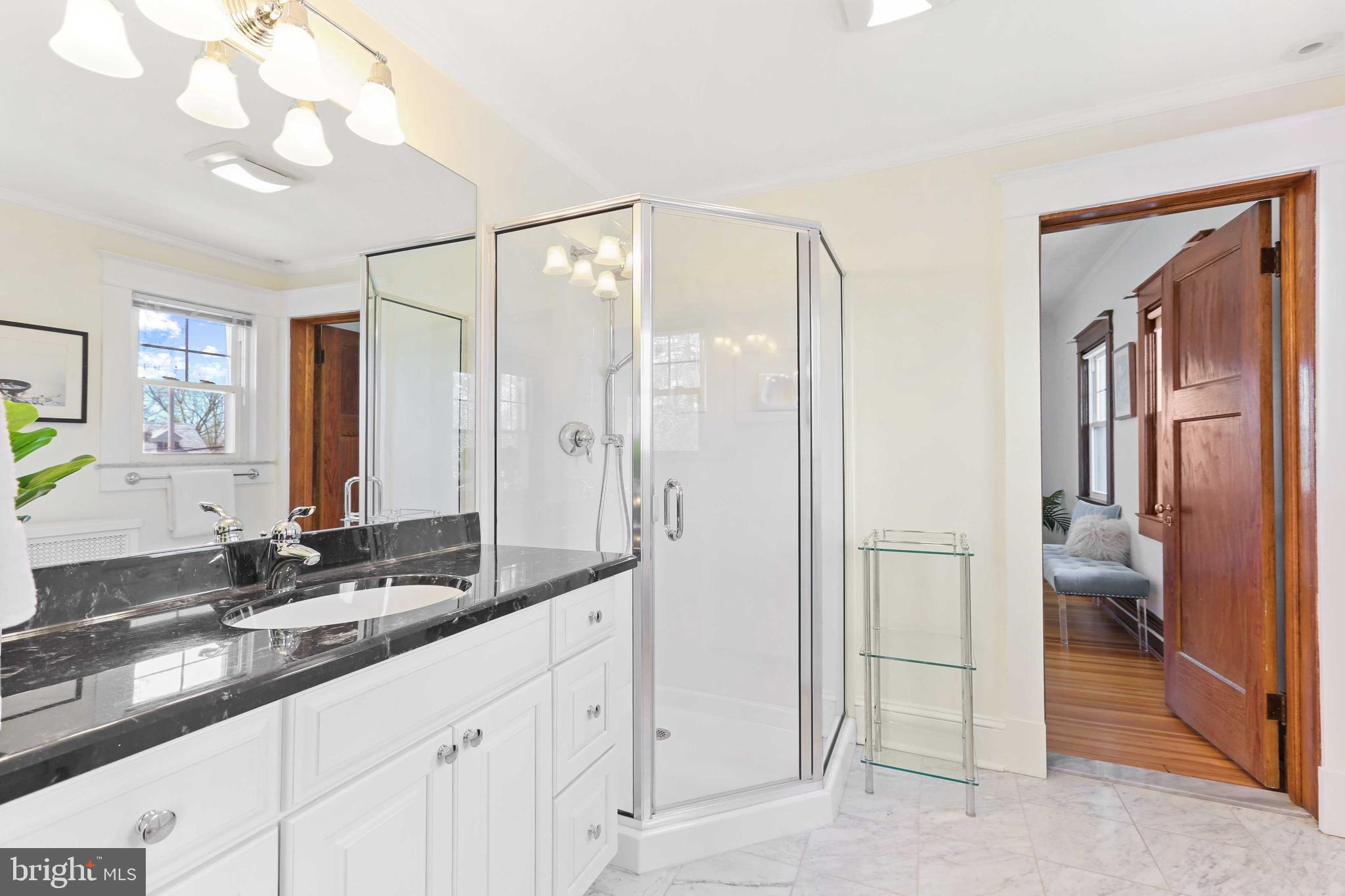 104 North Rolling Road Catonsville, MD 21228 - Photo 33 of 86 Primary Bath - glass enclosure, dual shower heads