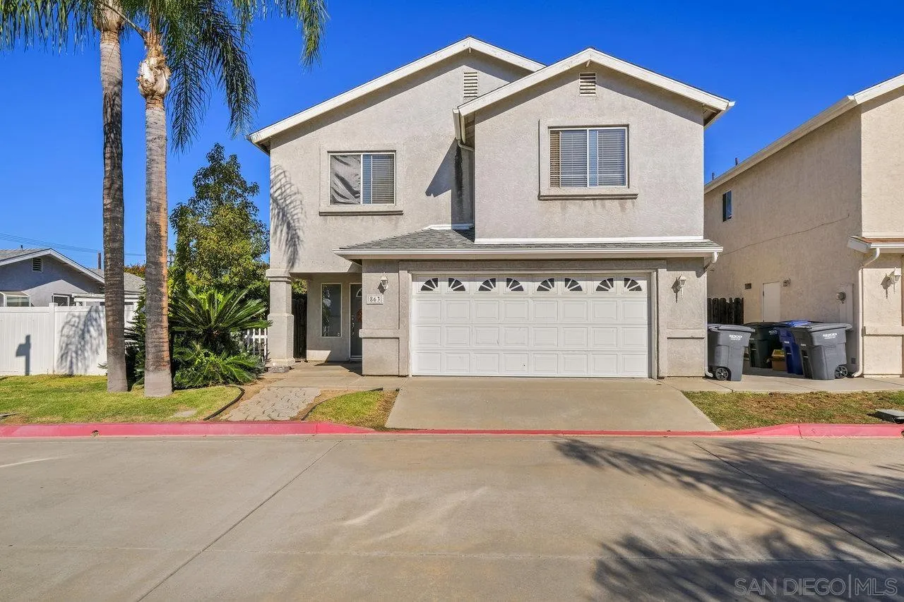 863 Rydell Place El Cajon, CA 92021 - Photo 3 of 23 a front view of a house with a yard and garage