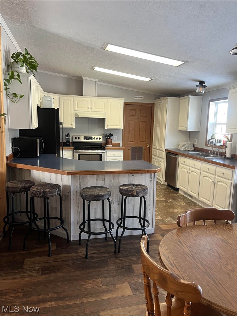 37604 Eagleton Road Lisbon, OH 44432 - Photo 7 of 50 Kitchen with a kitchen breakfast bar, lofted ceiling