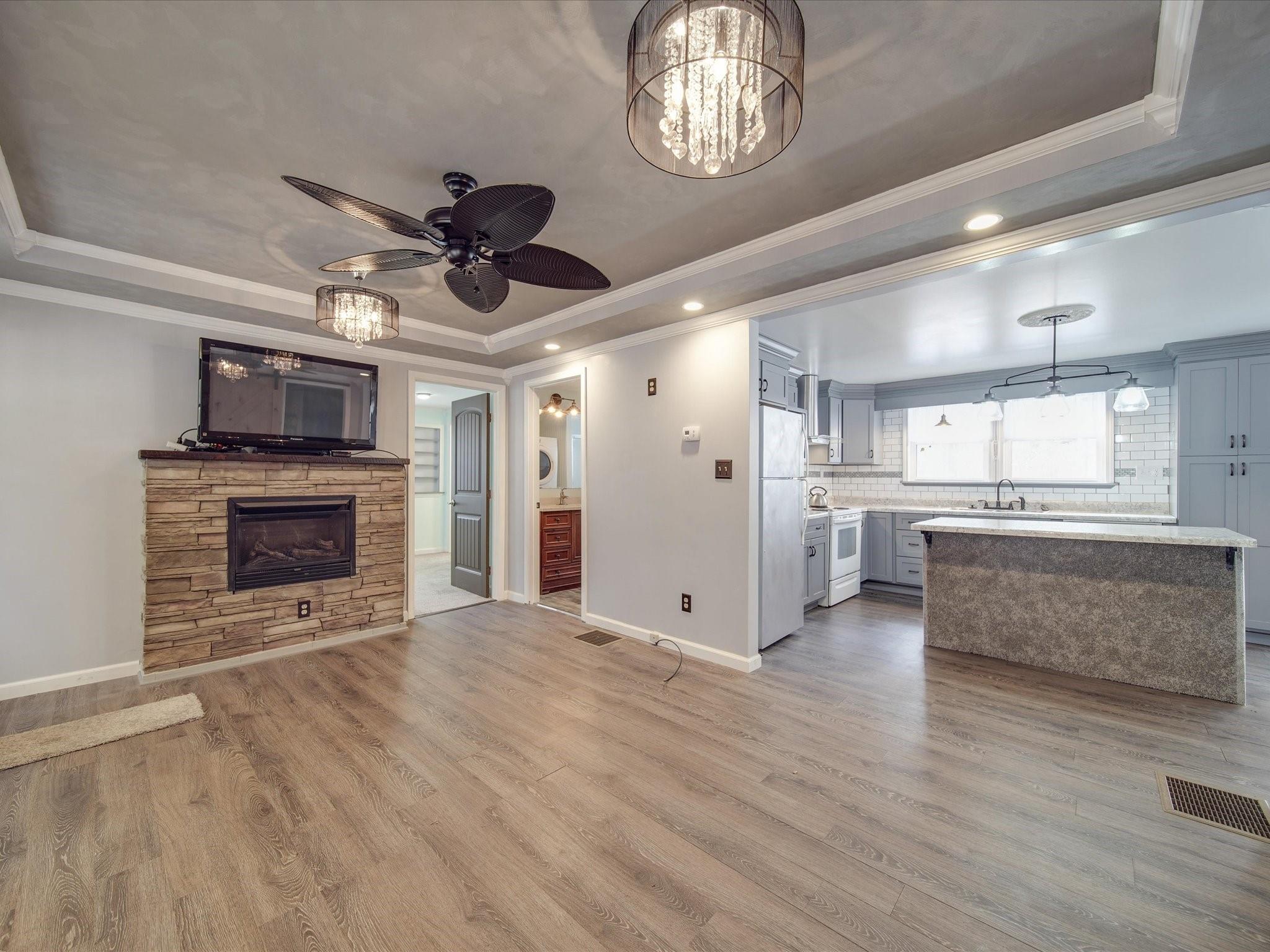 989 Pinckney Road Chester, SC 29706 - Photo 19 of 44 a view of a kitchen with an empty space and a kitchen