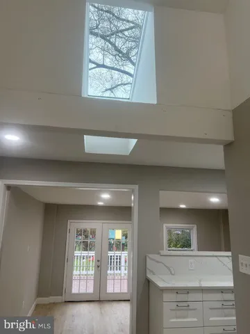 a view of kitchen and window