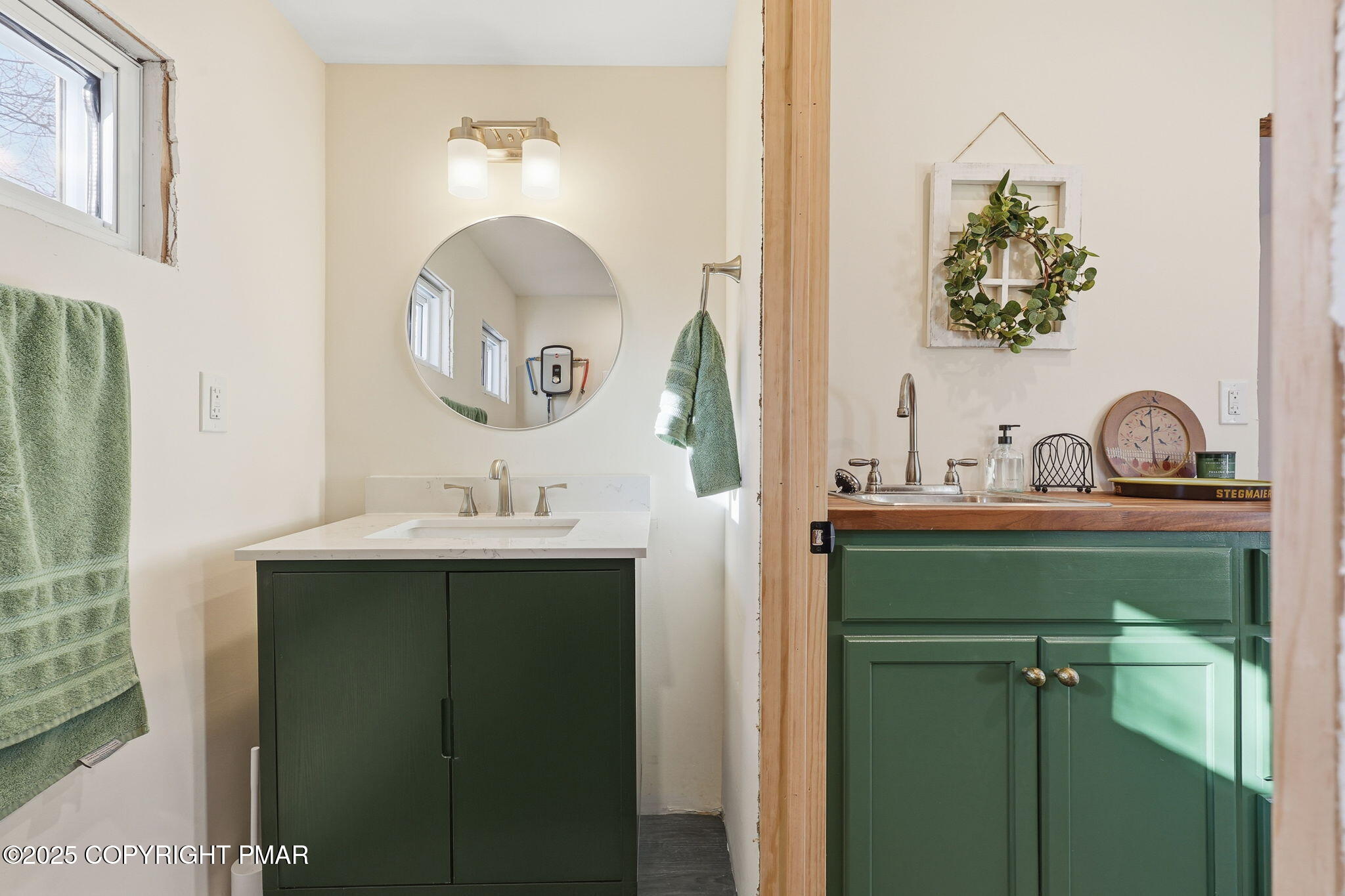 364 Welcome Lake Road Beach Lake, PA 18405 - Photo 23 of 46 a bathroom with a sink and a mirror