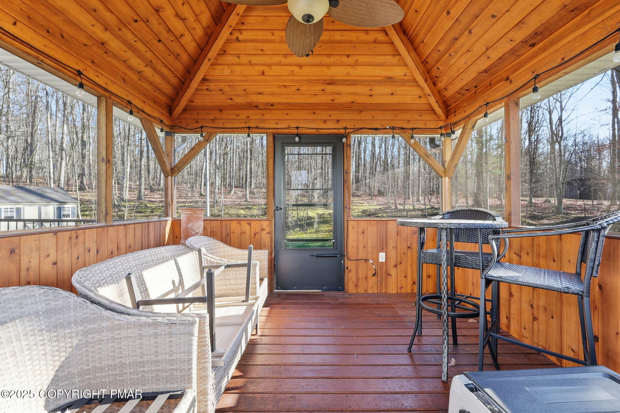 364 Welcome Lake Road Beach Lake, PA 18405 - Photo 30 of 46 a view of balcony with furniture and wooden deck