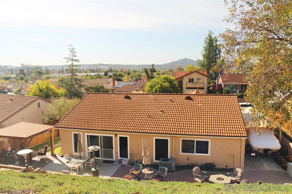 9641 Ramsgate Way Santee, CA 92071 - Photo 7 of 7 Relaxing View From Upper Sitting Area, Note RV Parking On Side!
