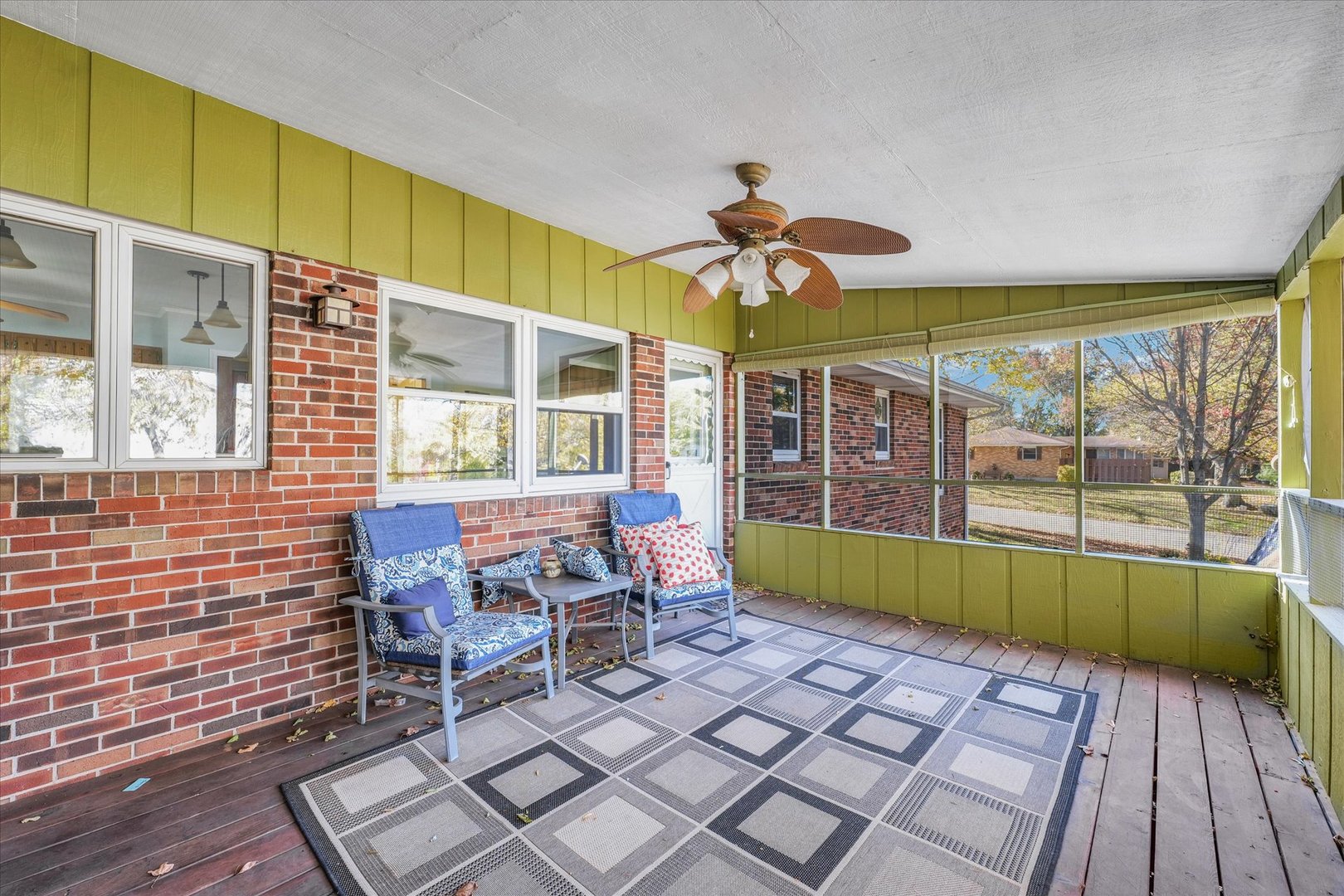 1000 East Kratz Road Monticello, IL 61856 - Photo 50 of 52 a view of a porch with furniture and a yard