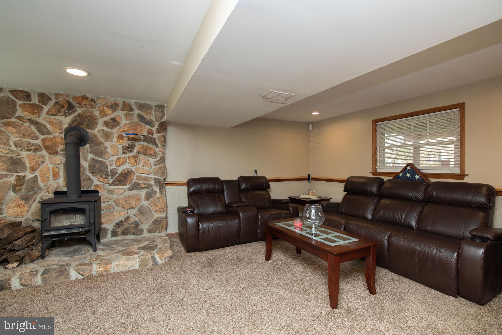 7 Hawthorne Road Sicklerville, NJ 08081 - Photo 21 of 37 Lower Level Family Room/w Wood Burning Stove