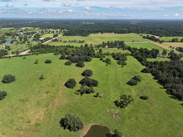 a view of a lake with a houses