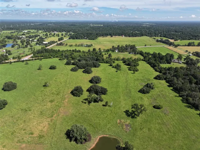 a view of a lake with a houses