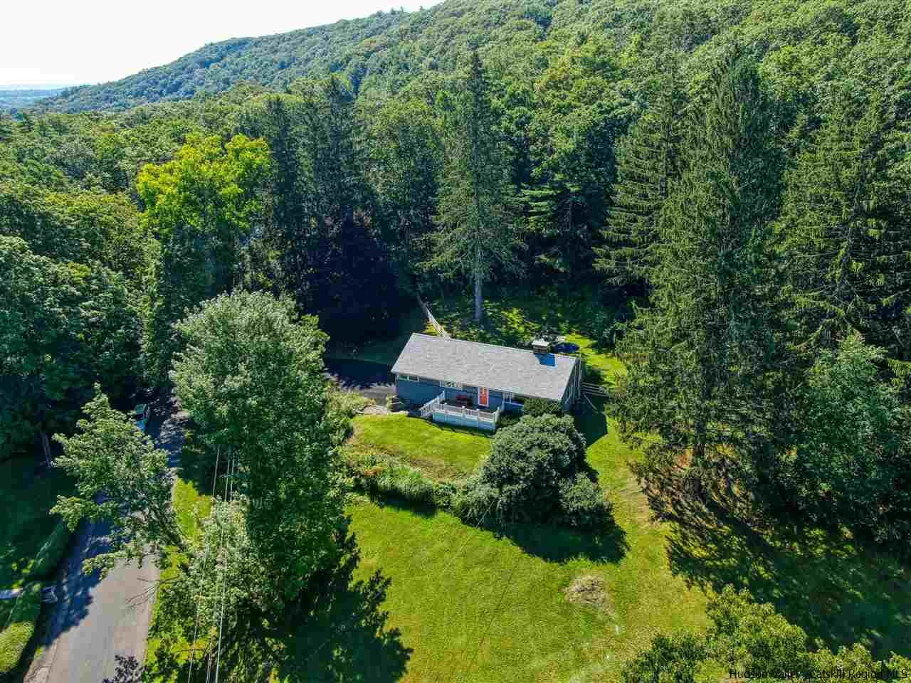 40 Meyers Road Kingston, NY 12401 - Photo 2 of 26 an aerial view of a house with yard and outdoor seating