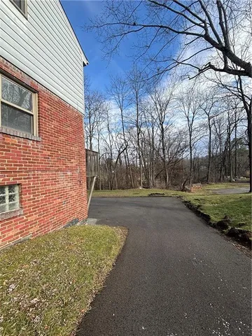 a view of road and yard