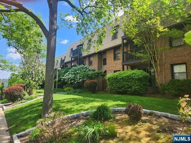 a view of a house with a yard and potted plants