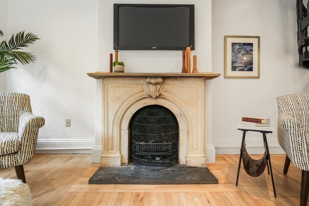 33 East Springfield Street, Unit 1 Boston, MA 02118 - Photo 13 of 31 a living room with furniture and a fireplace