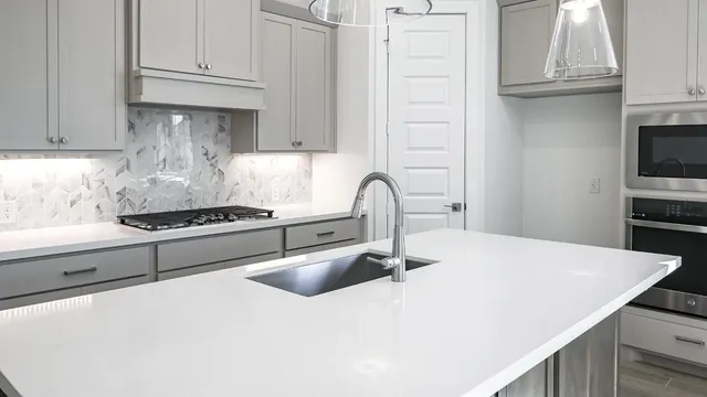 a view of kitchen with wooden floor