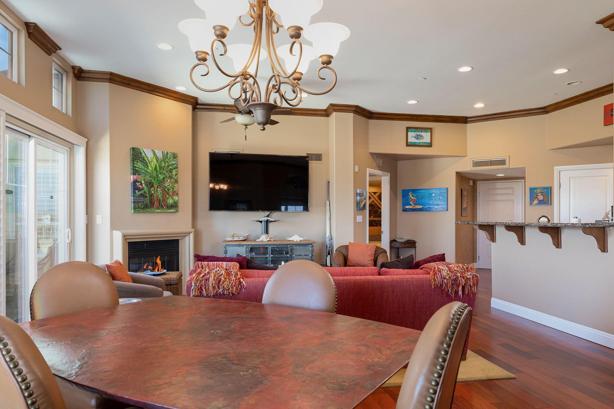4288 Tradewinds Drive Oxnard, CA 93035 - Photo 16 of 42 a living room with fireplace furniture and a flat screen tv