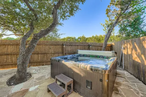 a outdoor living space with furniture and garden view