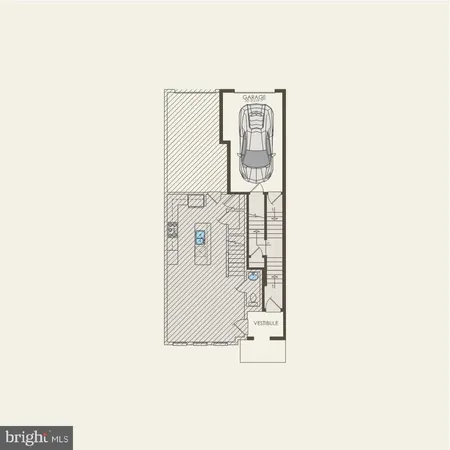 a bedroom with a bed and painting on the wall