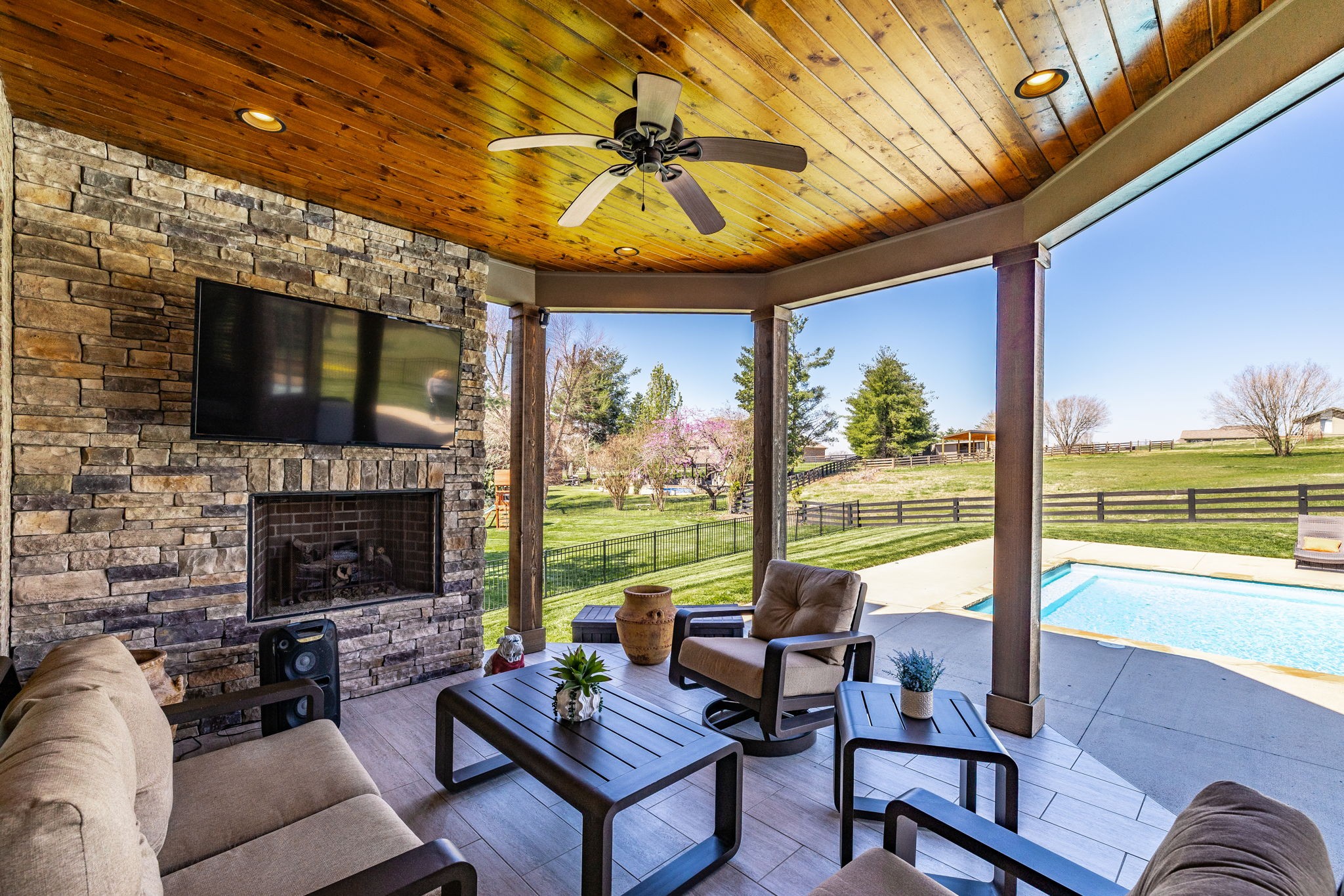 1032 Kendras Run Gallatin, TN 37066 - Photo 42 of 48 a living room with fireplace furniture and a flat screen tv