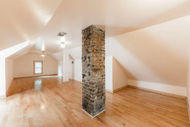 a view of livingroom with wooden floor