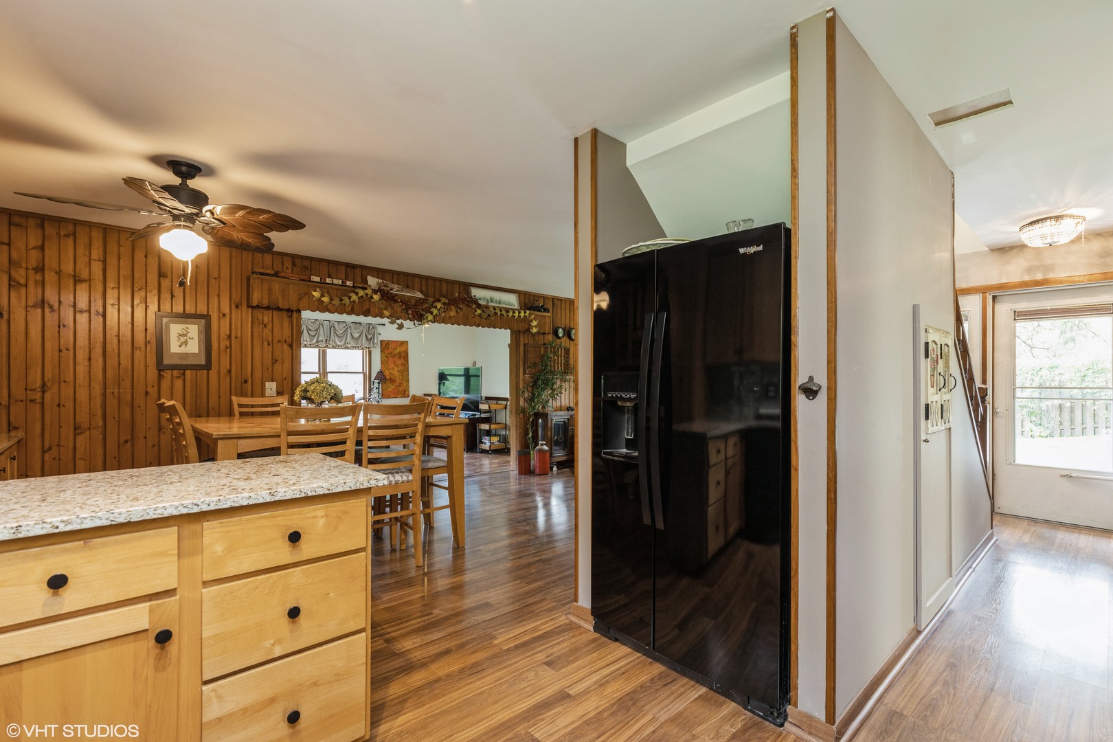 35W461 Country School Road Dundee, IL 60102 - Photo 17 of 32 a bathroom with a granite countertop sink a mirror and shower view