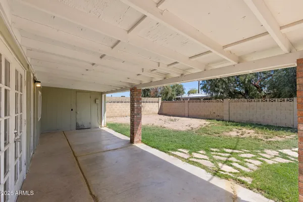 a backyard of a house