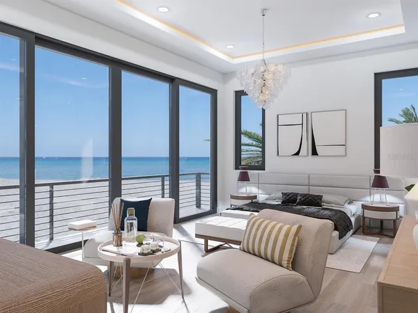 a living room with furniture or outdoor view and a large window