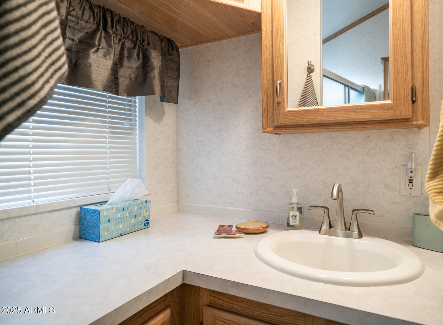 361 Felspar Drive Apache Junction, AZ 85119 - Photo 29 of 71 a bathroom with a sink and a mirror