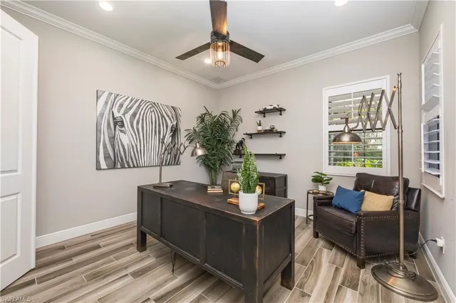 a living room with furniture and window