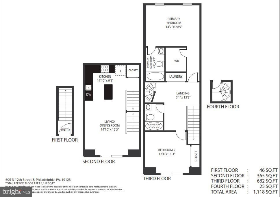 605 North 12th Street, Unit B Philadelphia, PA 19123 - Photo 22 of 22 a picture of a book and a bed