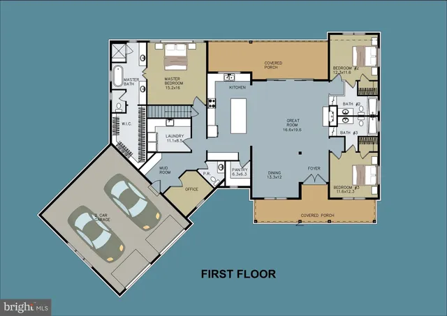 view of living room with furniture and large window