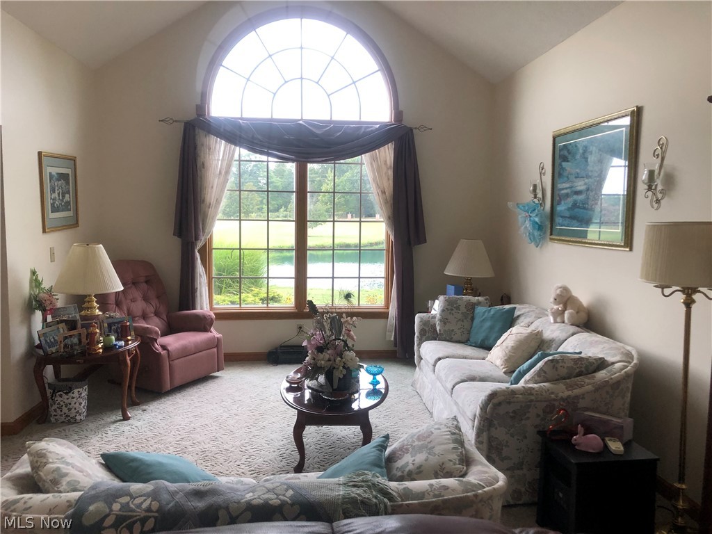 213 South Ridge Road West Conneaut, OH 44030 - Photo 10 of 34 Living Room with a view of the pond