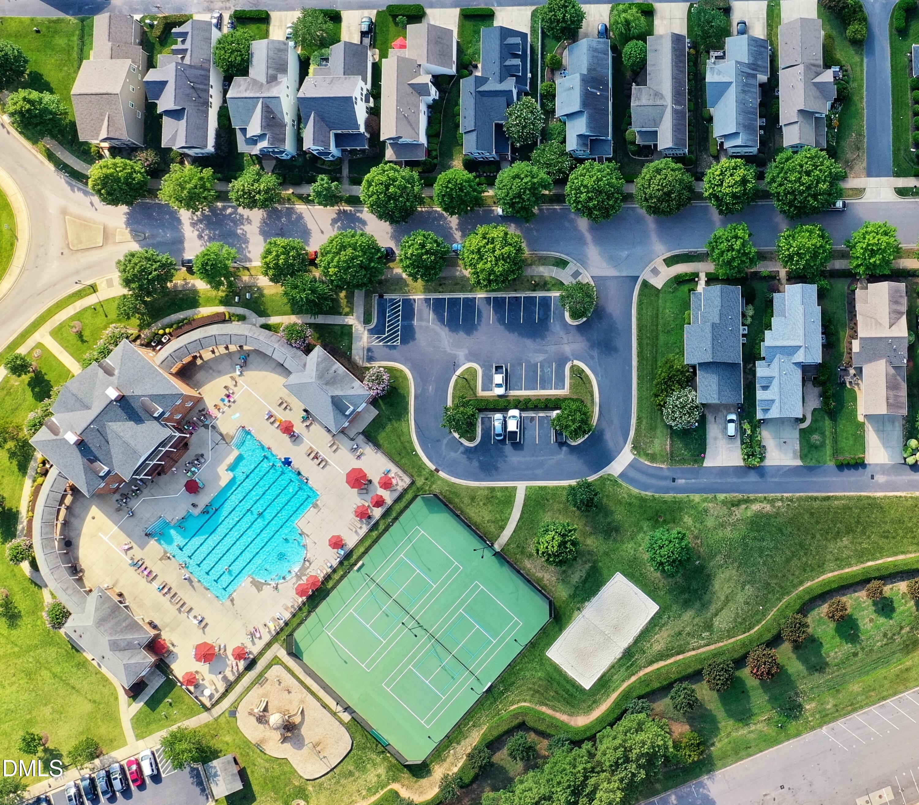 1341 Ileagnes Road Raleigh, NC 27603 - Photo 38 of 42 drone of pool and house