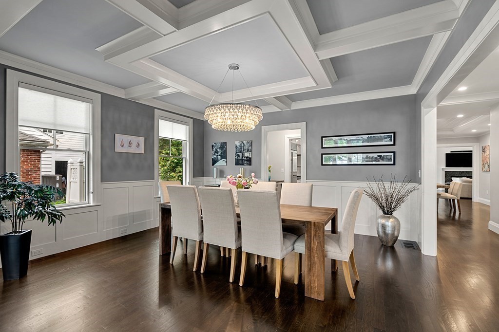 76 Paulson Road Newton, MA 02468 - Photo 6 of 41 a view of a dining room with furniture window and wooden floor