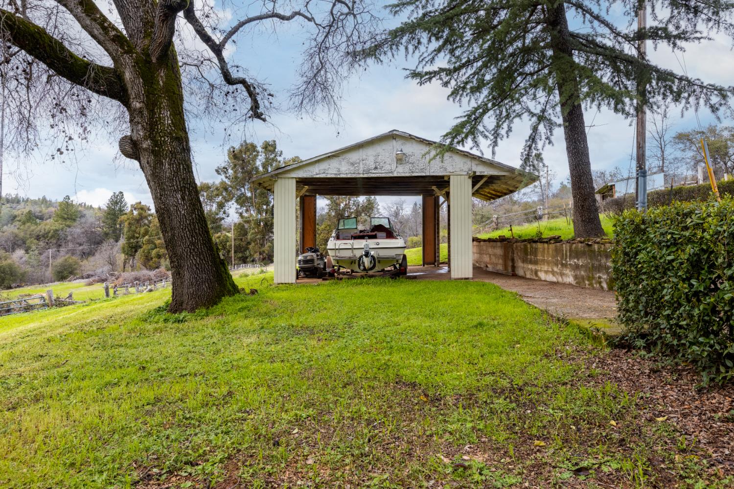 16098 Wild Oak Ranch Road Grass Valley, CA 95949 - Photo 40 of 45 a view of a garden with a tree in the garden