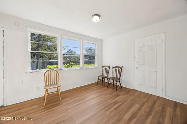 a chair and a table in a room