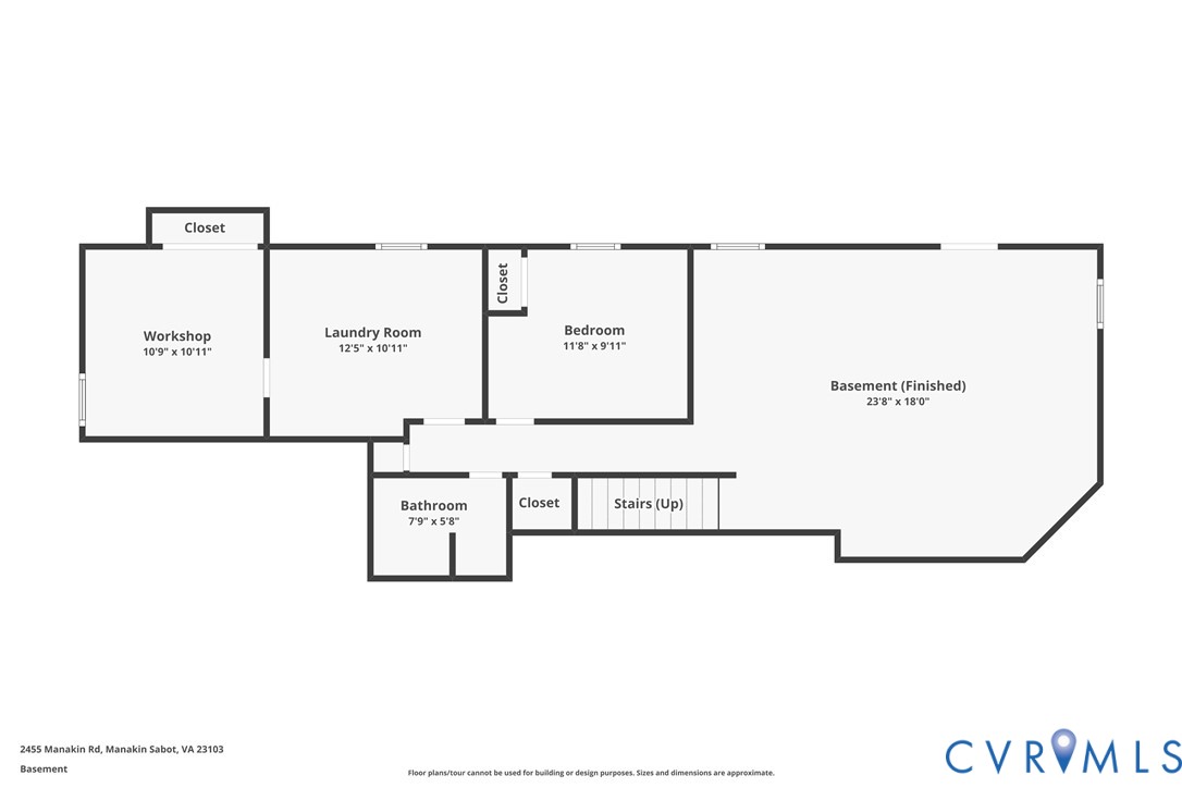 2455 Manakin Road Manakin-Sabot, VA 23103 - Photo 60 of 60 Basement floor plan
