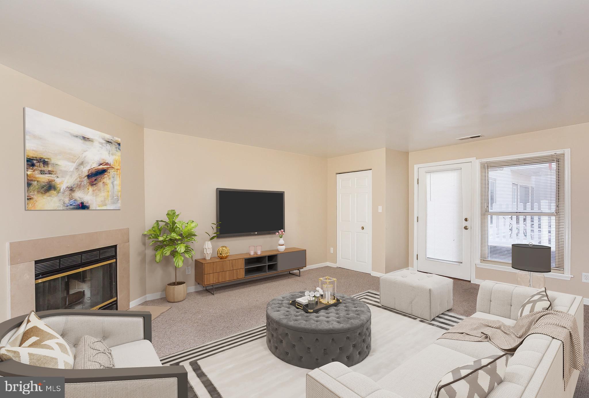 virtually stagged living room