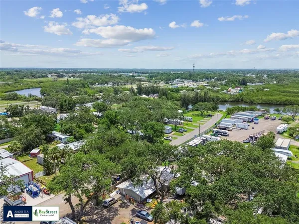 an aerial view of a city with lots of residential buildings