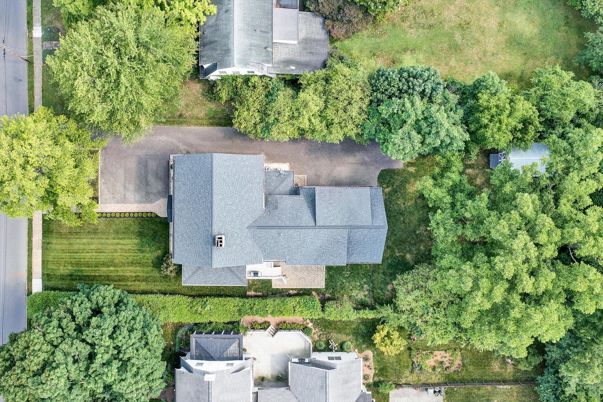 400 High Street Salem, VA 24153 - Photo 64 of 67 an aerial view of a house with a yard fountain and outdoor seating