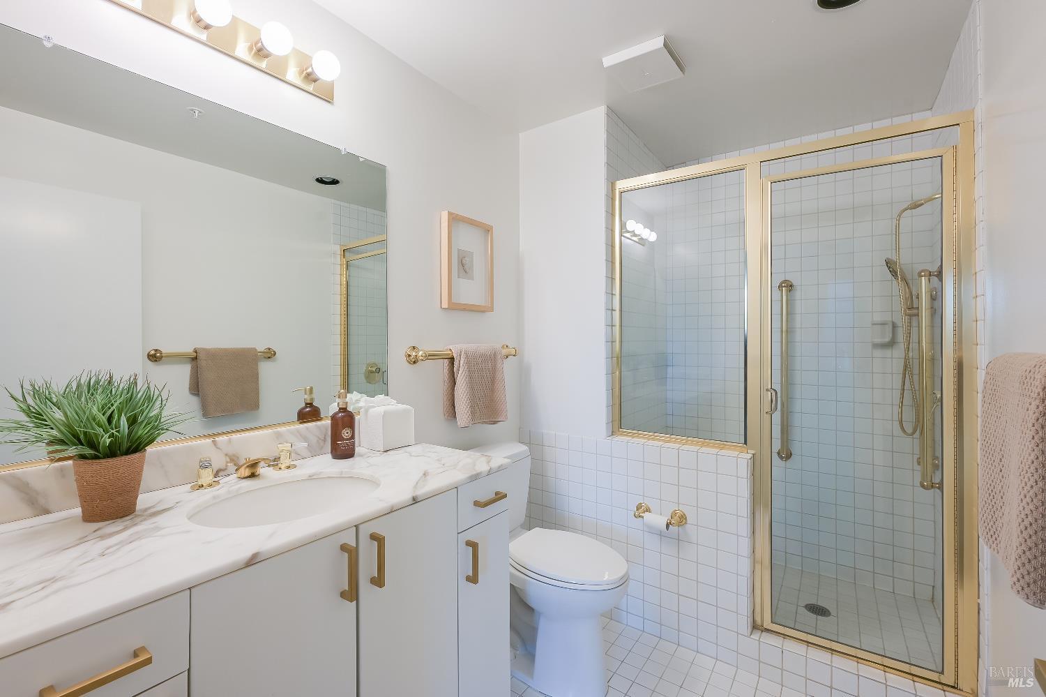 400 Deer Valley Road, Unit 2A San Rafael, CA 94903 - Photo 10 of 22 a bathroom with a sink a toilet and shower
