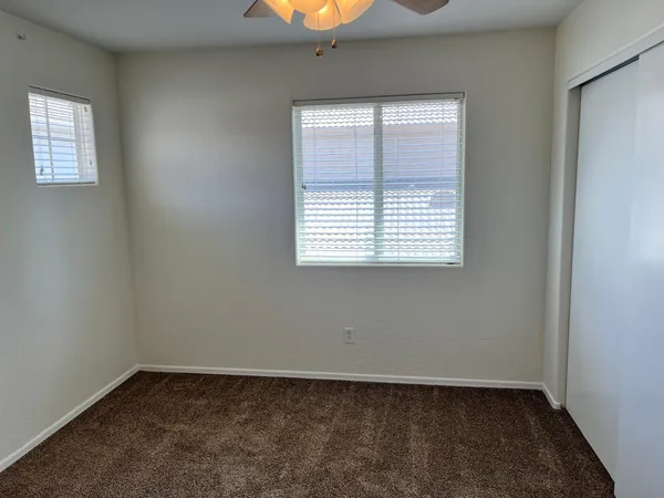 an empty room with a window