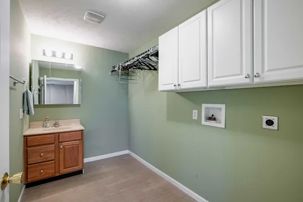 a room with cabinets and a wooden floors