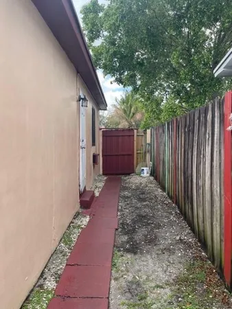 a backyard of a house