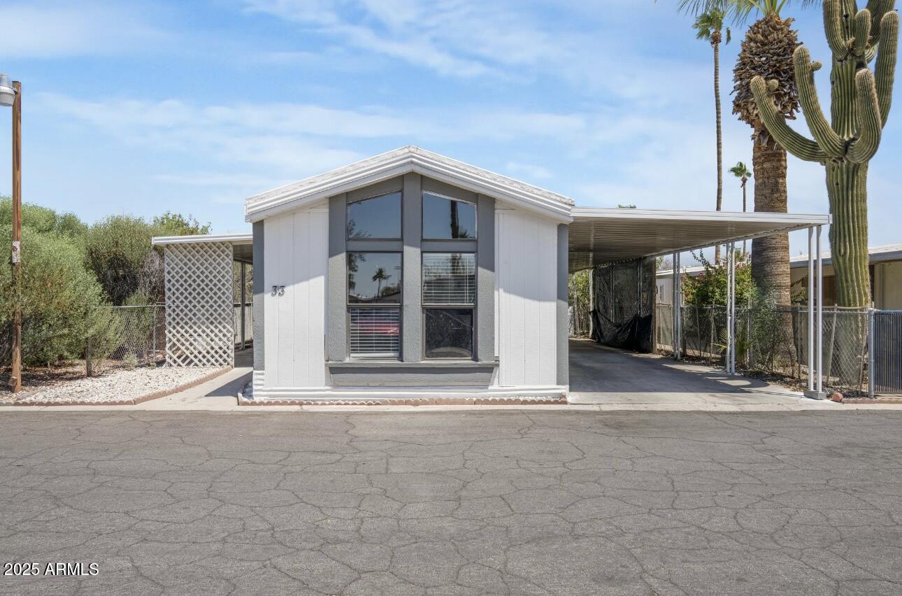 a view of a house with a outdoor space