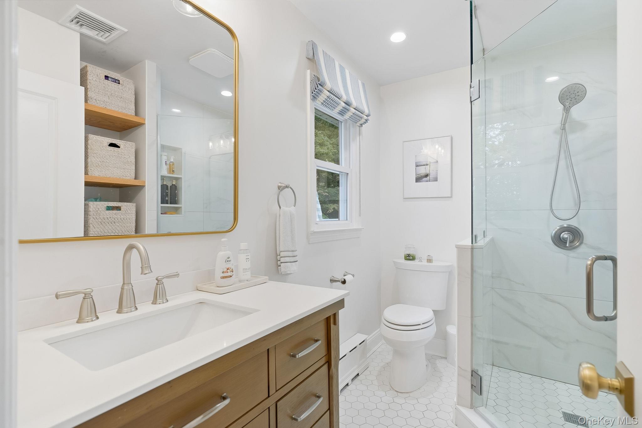 37 Tulip Road Briarcliff Manor, NY 10510 - Photo 13 of 27 a bathroom with a sink a toilet and shower