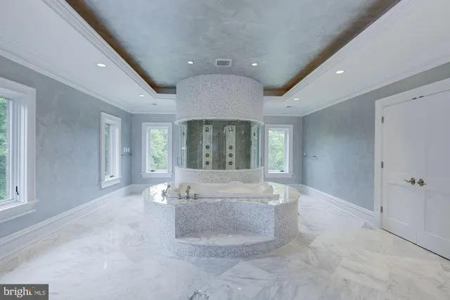 a view of small space with racks on the wall