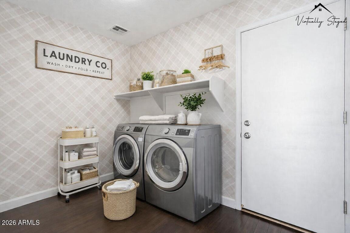 1707 West Harding Avenue Coolidge, AZ 85128 - Photo 41 of 53 a utility room with dryer and washer