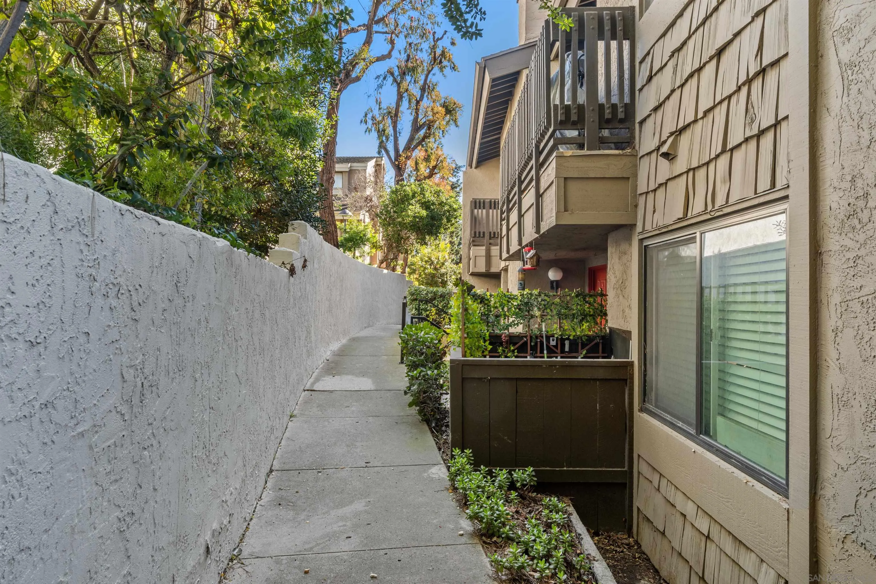 8366 Via Sonoma, Unit D La Jolla, CA 92037 - Photo 33 of 43 a view of a potted flower in the corridor