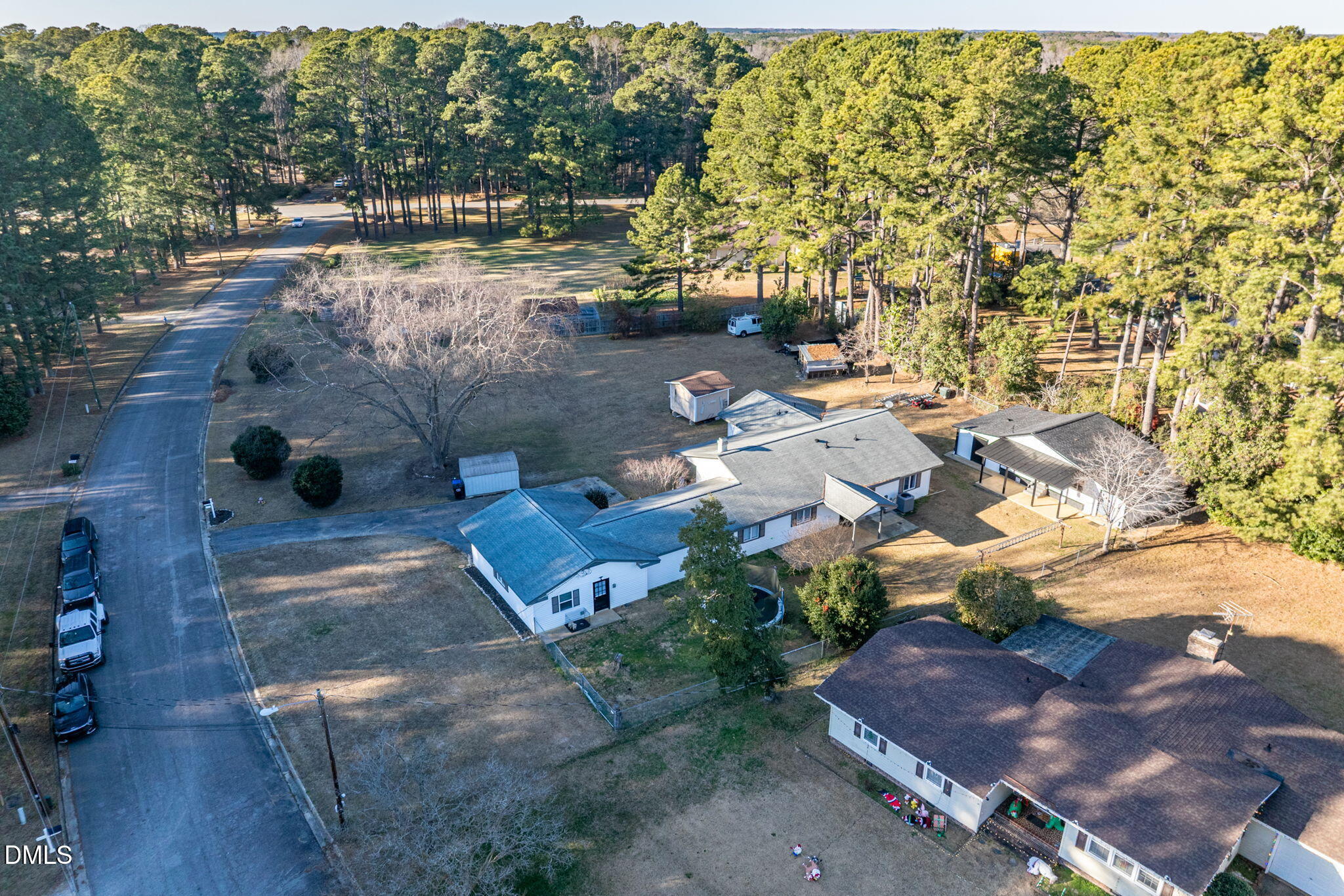 110 Circle Drive Spring Hope, NC 27882 - Photo 57 of 61 an aerial view of residential house with outdoor space